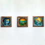 Wallity Conjunto de 3 Pinturas Decorativas en MDF con Marco